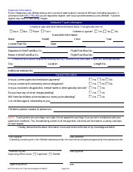Form NPP OFS019 Travel Permit Request - Sex Offender - Nevada, Page 2