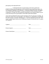 Release and Waiver of Liability - Retired Officer Qualification - Nevada, Page 2