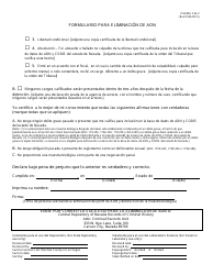 Formulario Para Eliminacion De Adn - Nevada (Spanish), Page 2