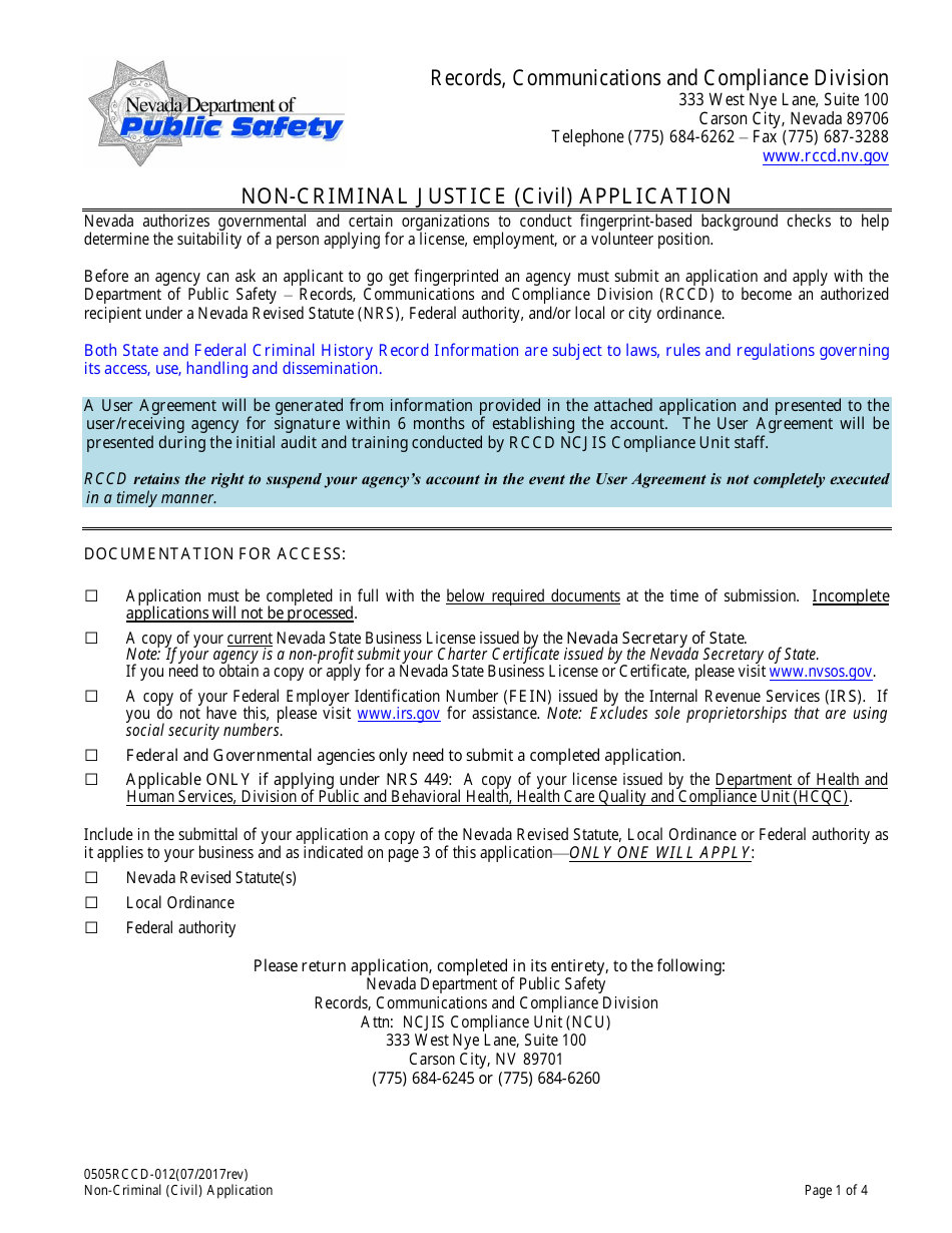 Form 0505RCCD-012 - Fill Out, Sign Online and Download Printable PDF ...