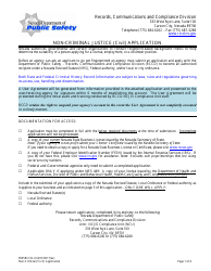 Form 0505RCCD-012 Non-criminal Justice (Civil) Application - Nevada