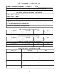 Civil Name Check (Cnc) Financial Account Application Form - Nevada, Page 2