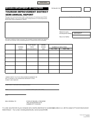 Document preview: Form STB-01.01 Tourism Improvement District Semi-annual Report - Nevada