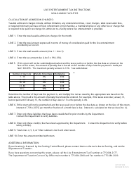 Live Entertainment Tax Return - Non-gaming Facilities - Nevada, Page 2