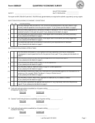 Form 4408LGF &quot;Quarterly Economic Survey&quot; - Nevada