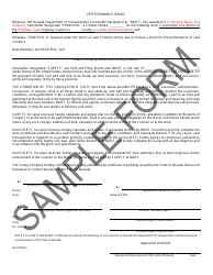Contract and Bond Form - Sample - Nevada, Page 4