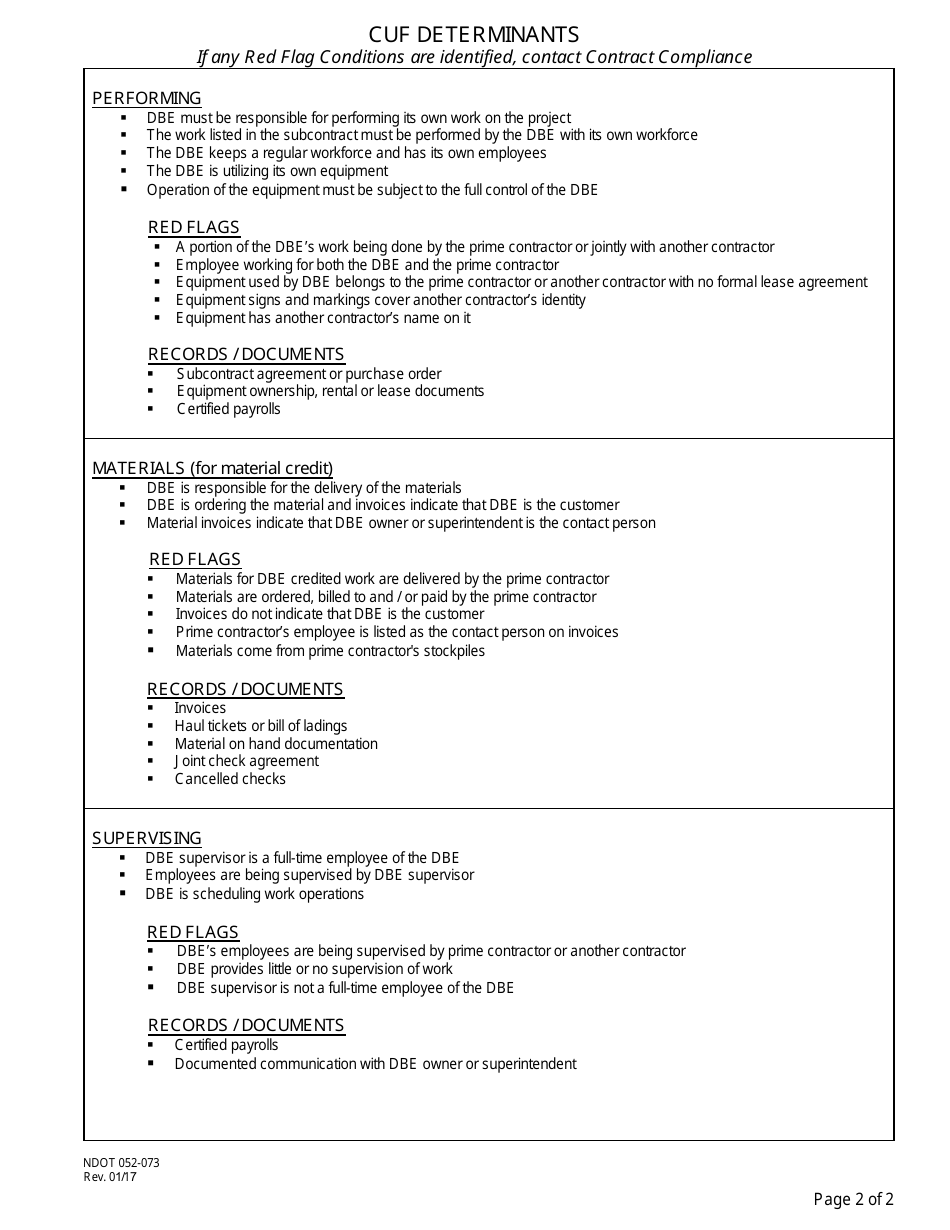 NDOT Form 052-073 - Fill Out, Sign Online and Download Fillable PDF ...