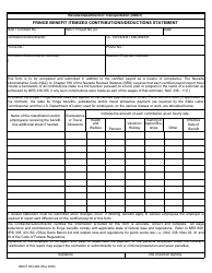 NDOT Form 052-062 &quot;Fringe Benefit Itemized Contributions/Deductions Statement&quot; - Nevada