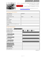 Document preview: Crash Data Request Form - City, County, Engineering Firm & Consultant - Nevada