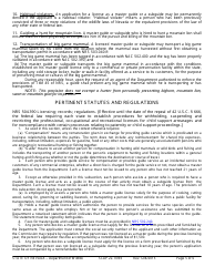 Instructions for Form SLAP22.70/93 Master Guide&#039;s License Application - Nevada, Page 5