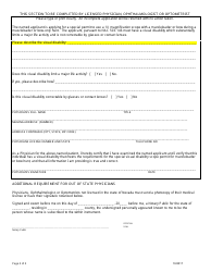 Visual Disability Permit Application Form - Nevada, Page 2