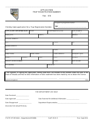 Document preview: Form SLAP29.01-3 Application for Trap Registration Number - Nevada