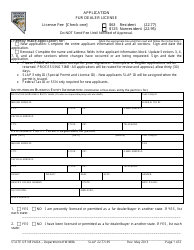 Document preview: Form SLAP22.77/.95 Application for Fur Dealer License - Nevada