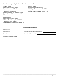 Form SLAP22.87 Application for Live Bait Dealer Permit - Nevada, Page 2