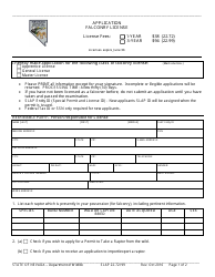 Document preview: Form SLAP22.72/.99 Application for Falconry License - Nevada