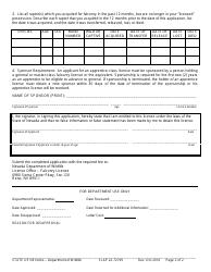 Form SLAP22.72/.99 Application for Falconry License - Nevada, Page 2