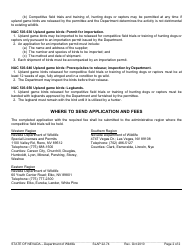 Instructions for Form SLAP22.74 Competitive Field Trials Permit - Nevada, Page 2