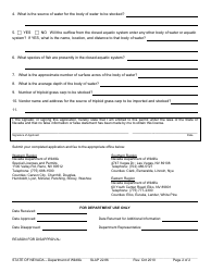 Form SLAP22.86 Application for Triploid Grass Carp Stocking Permit - Nevada, Page 2