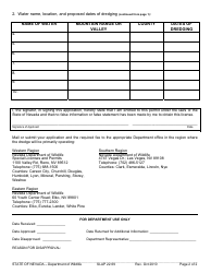 Form SLAP22.69 Application for Dredging Permit - Nevada, Page 2