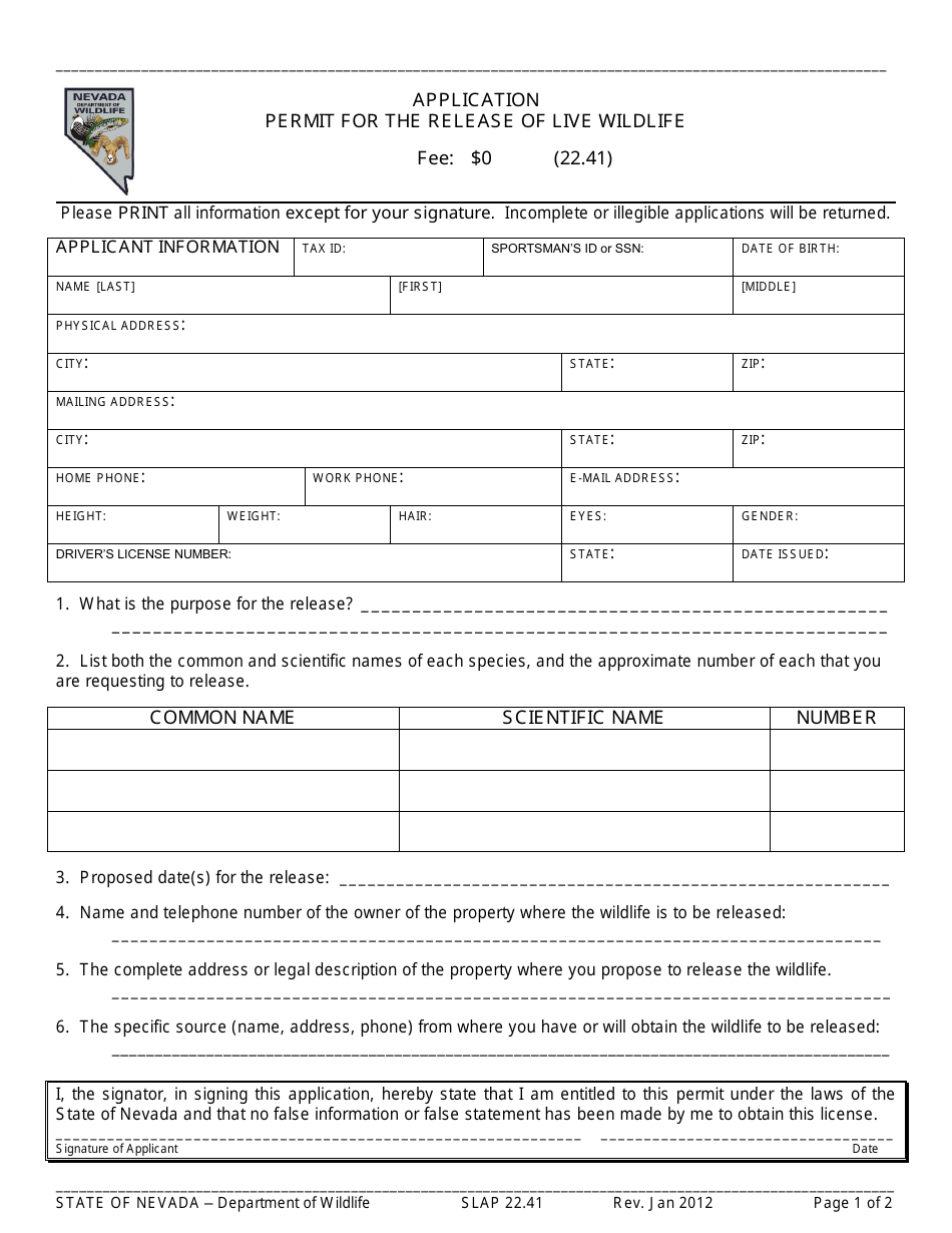 Form SLAP22.41 - Fill Out, Sign Online and Download Printable PDF ...