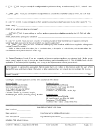 Form SLAP22.82/.83 Application for Taxidermist License - Nevada, Page 2