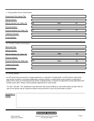 Permit Application Form - Industrial Artificial Pond Permit Program - Nevada, Page 2