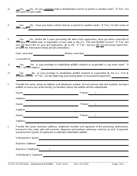 Form SLAP22.42 Application for Wildlife Rehabilitation Permit - Nevada, Page 3
