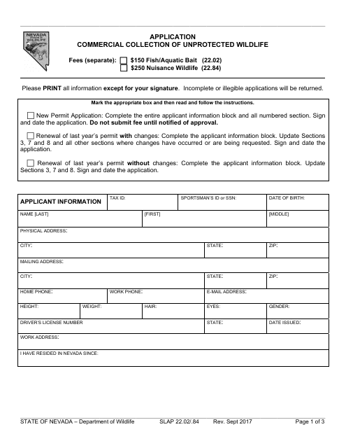 Form SLAP22.02/.84  Printable Pdf