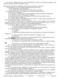 Instructions for Form SLAP22.42 Wildlife Rehabilitation Permit - Nevada, Page 2