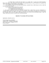 Instructions for Form SLAP22.42 Wildlife Rehabilitation Permit - Nevada, Page 5
