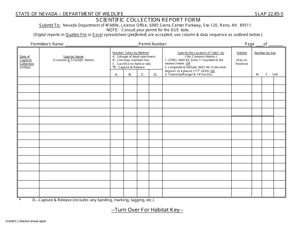 Form SLAP22.85-5 - Fill Out, Sign Online and Download Printable PDF ...