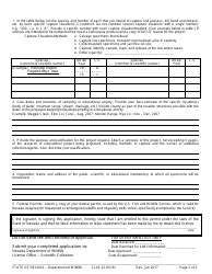 Form SLAP22.85/.92 Application for Scientific Collection/Possession/Education Permit - Nevada, Page 2