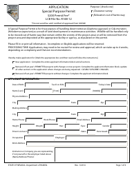 Special Purpose Permit Application Form - Nevada