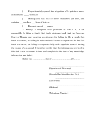 Form 6 Fast Track Statement - Nevada, Page 4