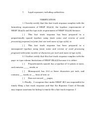 Form 13 Child Custody Fast Track Response - Nevada, Page 2