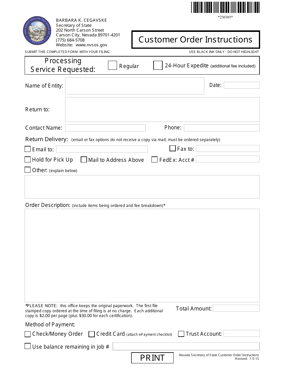 Form 090403 Fill Out Sign Online And Download Fillable Pdf Nevada Templateroller 3019