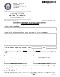 Document preview: Form 091603 Certificate of Amendment to Certificate of Limited Partnership for a Nevada Limited Partnership (Pursuant to Nrs 88.355) - Nevada