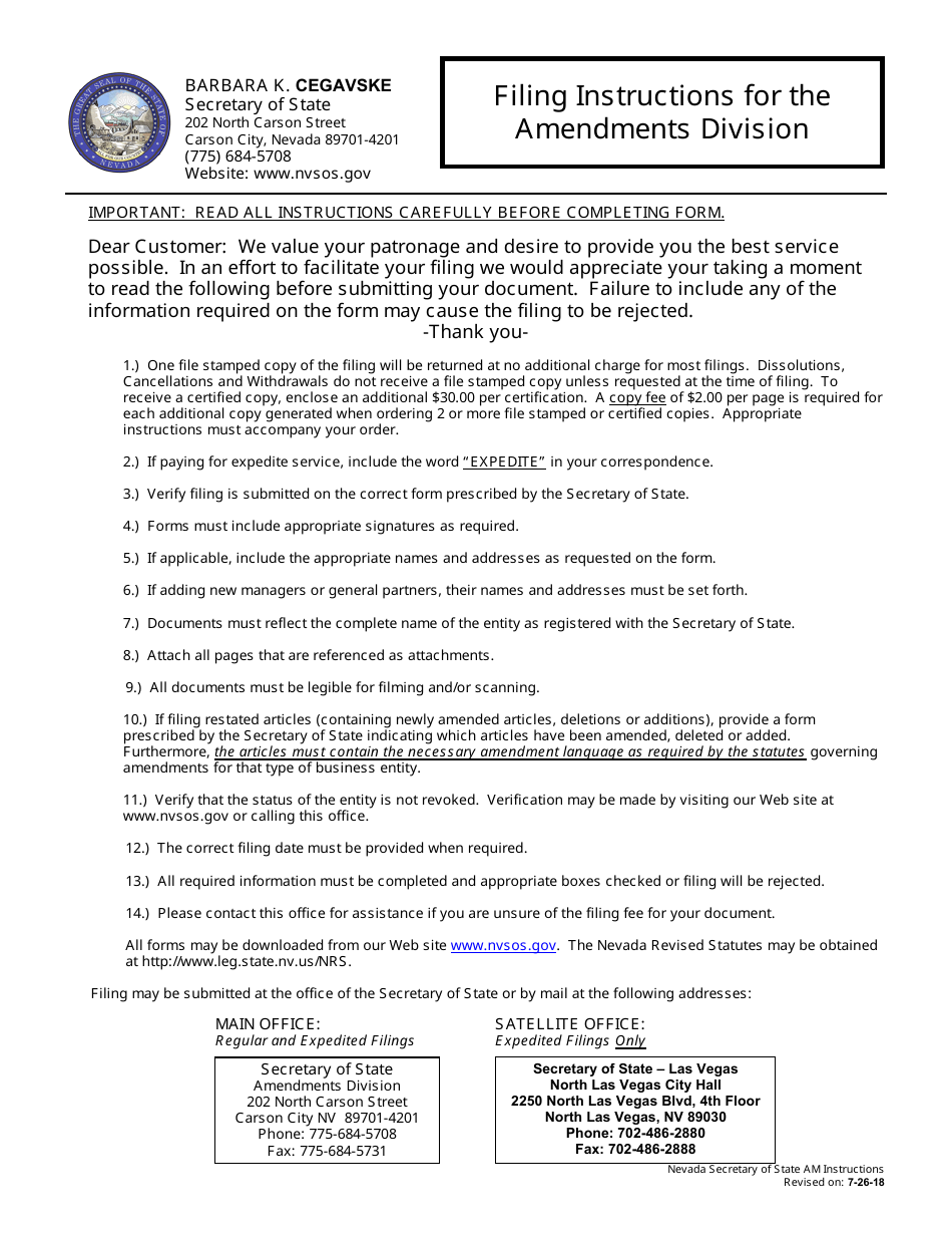 Form 091903 Certificate of Amendment to Certificate of Registration of a Foreign Registered Limited-Liability Partnership for a Foreign Limited-Liability Partnership (Pursuant to Nrs Chapter 87) - Complete Packet - Nevada, Page 2