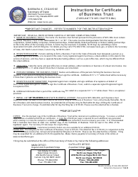 Form 030103 Certificate of Business Trust (Nrs Chapter 88a) - Complete Packet - Nevada