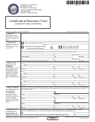 Form 030103 Certificate of Business Trust (Nrs Chapter 88a) - Complete Packet - Nevada, Page 2