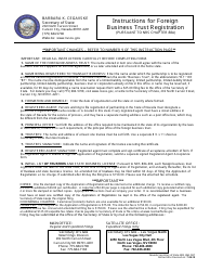 Form 030203 Amendment to Foreign Business Trust (Nrs 88a.700) - Complete Packet - Nevada