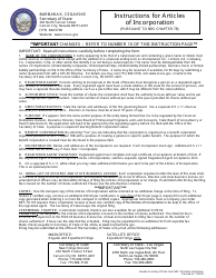Form 040105 &quot;Domestic Corporation Filing (Nrs Chapter 78) - Complete Packet&quot; - Nevada