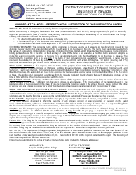 Form 040203 Foreign Corporation Filing (Nrs Chapter 80) - Complete Packet - Nevada