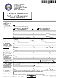 Form 040404 Professional Corporation Filing (Nrs Chapter 89) - Complete Packet - Nevada, Page 2