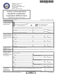 Form 040504 Nonprofit Cooperative Corporation With or Without Stock (Nrs Chapter 81.010-81.160) - Complete Packet - Nevada, Page 2