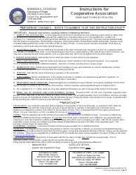 Form 040704 Cooperative Association (Nrs 81.170-81.270) - Complete Packet - Nevada