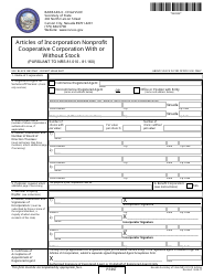 Form 040904 Nonprofit Cooperative Corporation With or Without Stock (Nrs Chapter 81.010-81.160) - Complete Packet - Nevada, Page 2