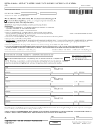 Form 100703 &quot;Initial/Annual List of Trustees and State Business License Application&quot; - Nevada