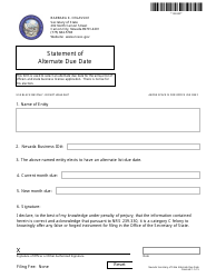Document preview: Form 101002 Statement of Alternate Due Date - Nevada
