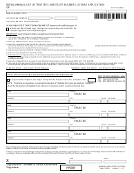 Form 100703 &quot;Initial/Annual List of Trustees (Nrs Chapter 88a) - Complete Packet&quot; - Nevada